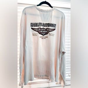 🏍️ Harley-Davidson Cream Thermal Henley – 3XL